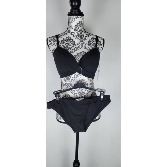 Robin Piccone Aubrey Twist Bikini Set in Black - Medium - Picture 1 of 6